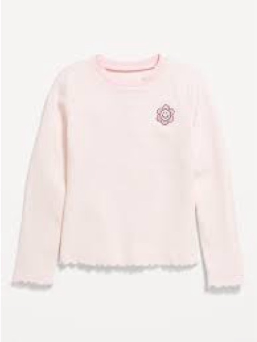 Old navy printed long sleeve fitted ringer top